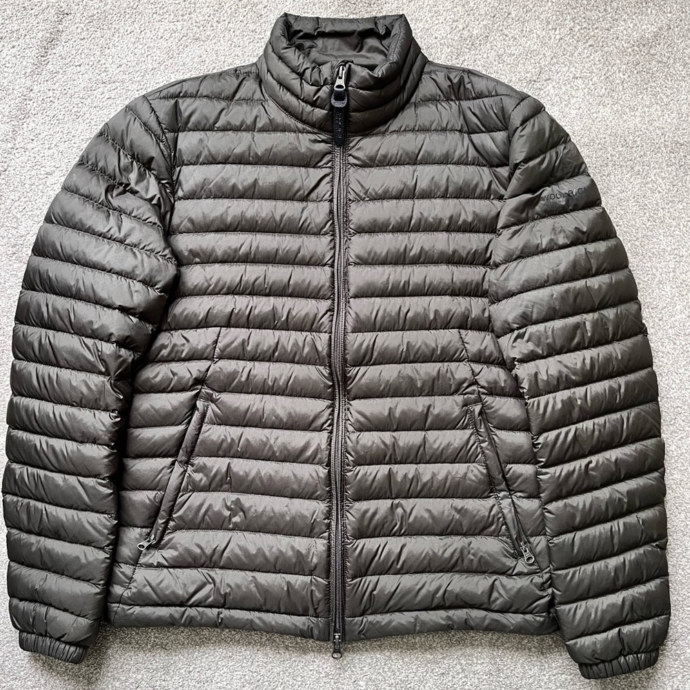 Mens Woolrich Duck Down Lightweight Insulated Puffer Jacket Size Small Like NEW